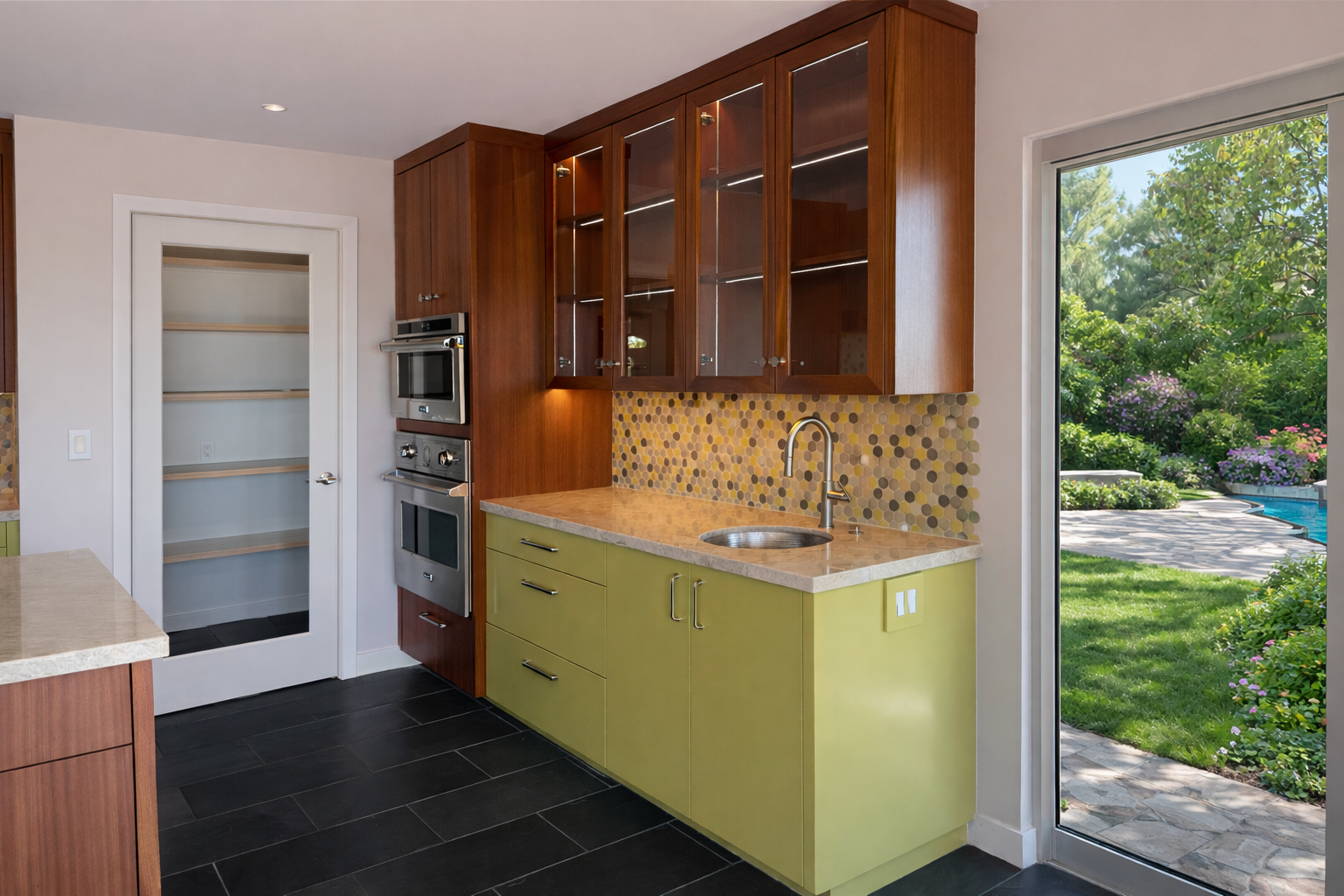 Paint Grade & Mahogany | Slab Door | Frameless