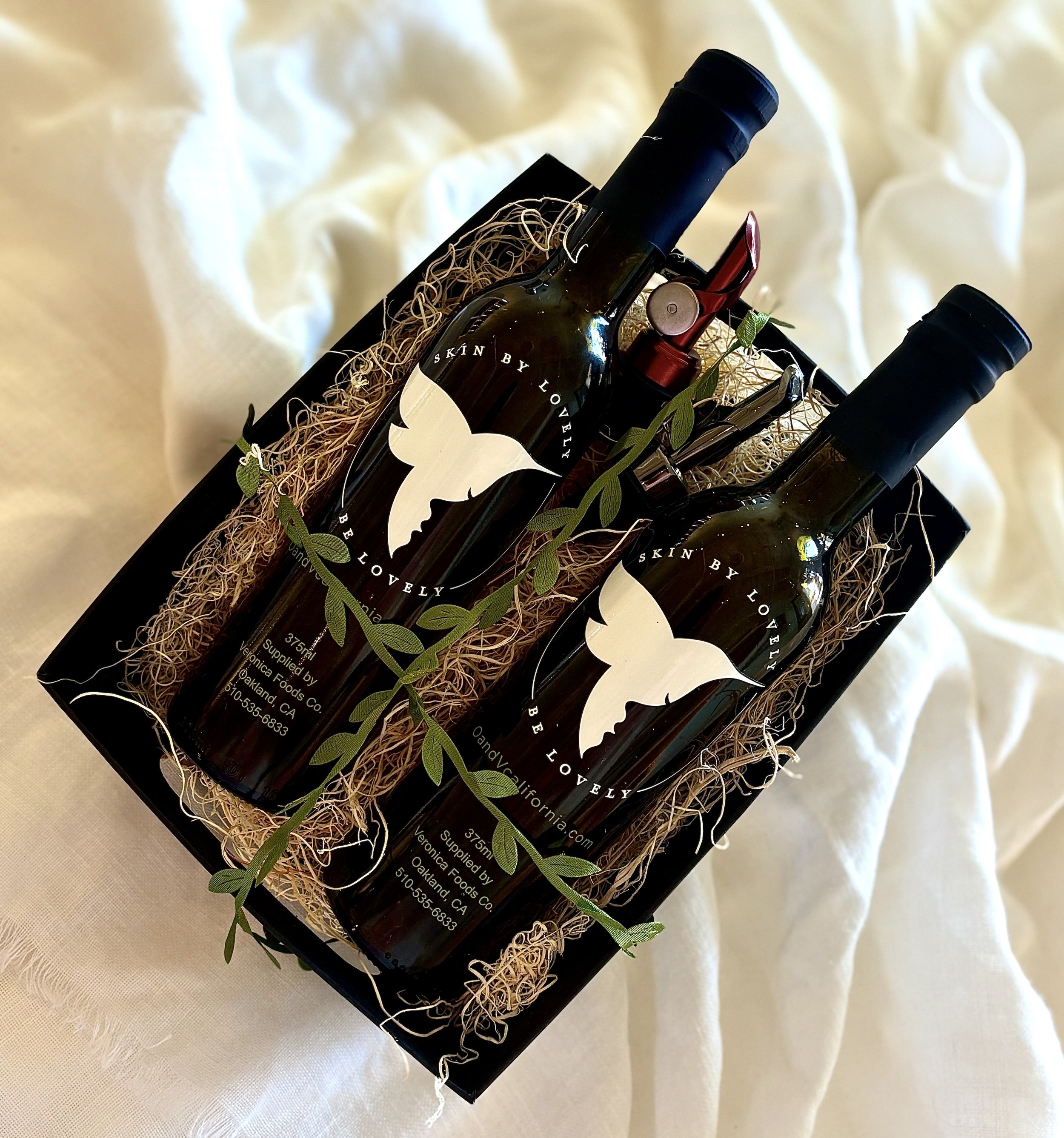 Two Bottle Extra Virgin Olive Oil and Balsamic Vinegar