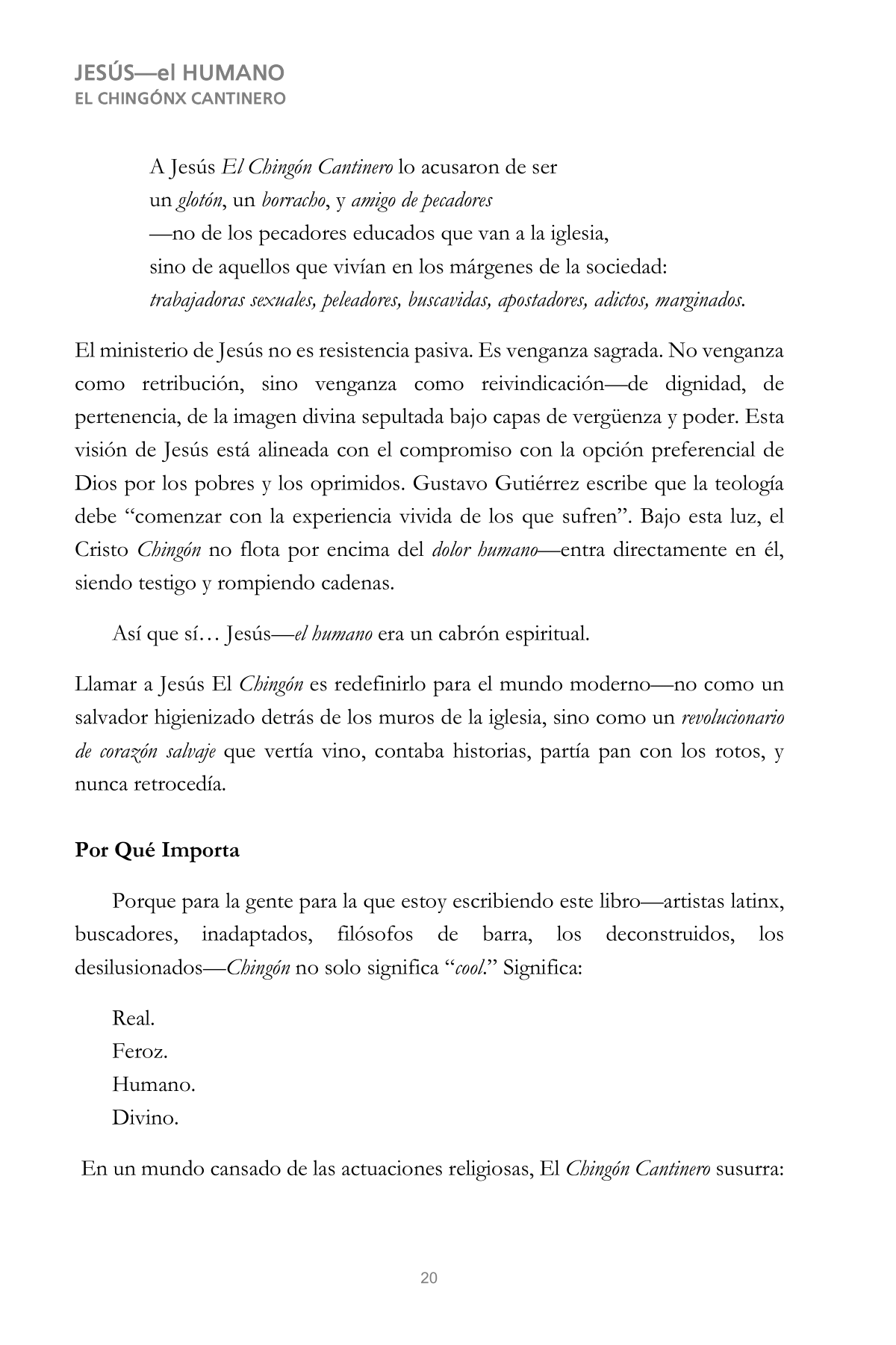 CHINGÓN 20