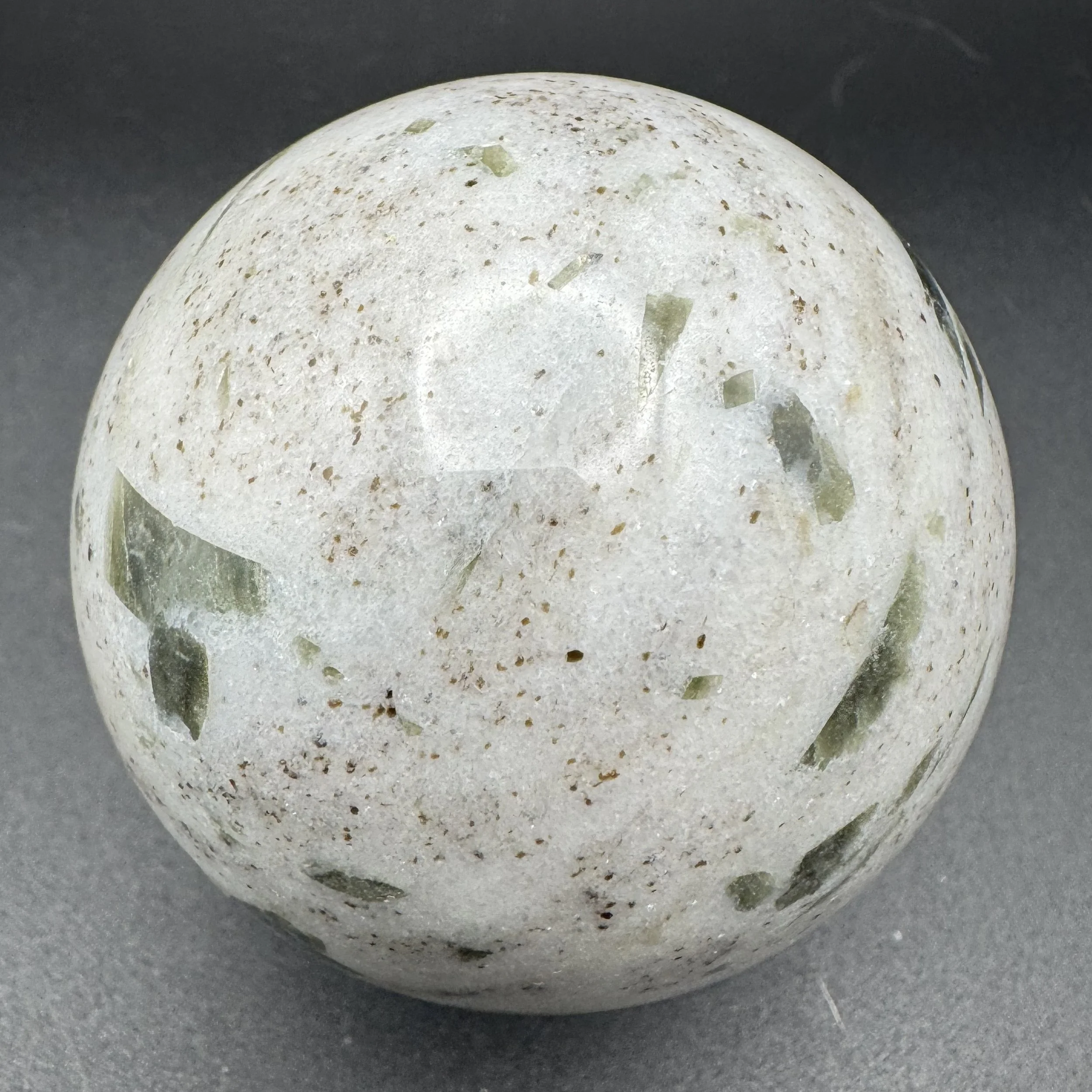 Tourmaline and Epidote in quartz sphere E - 2.jpg
