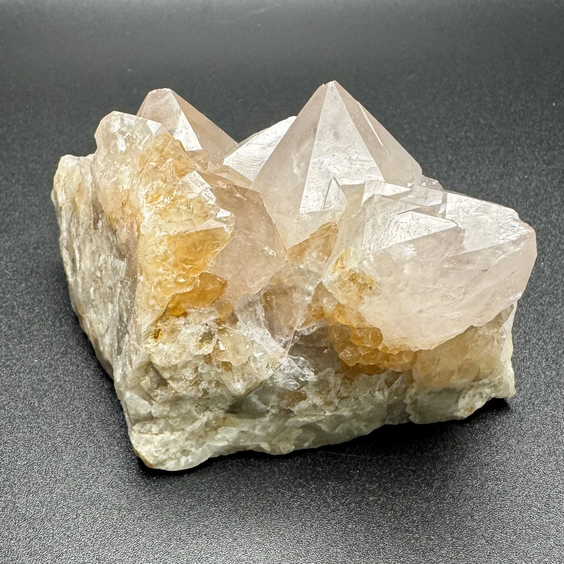 Amethyst and Golden Healer Quartz Cluster
