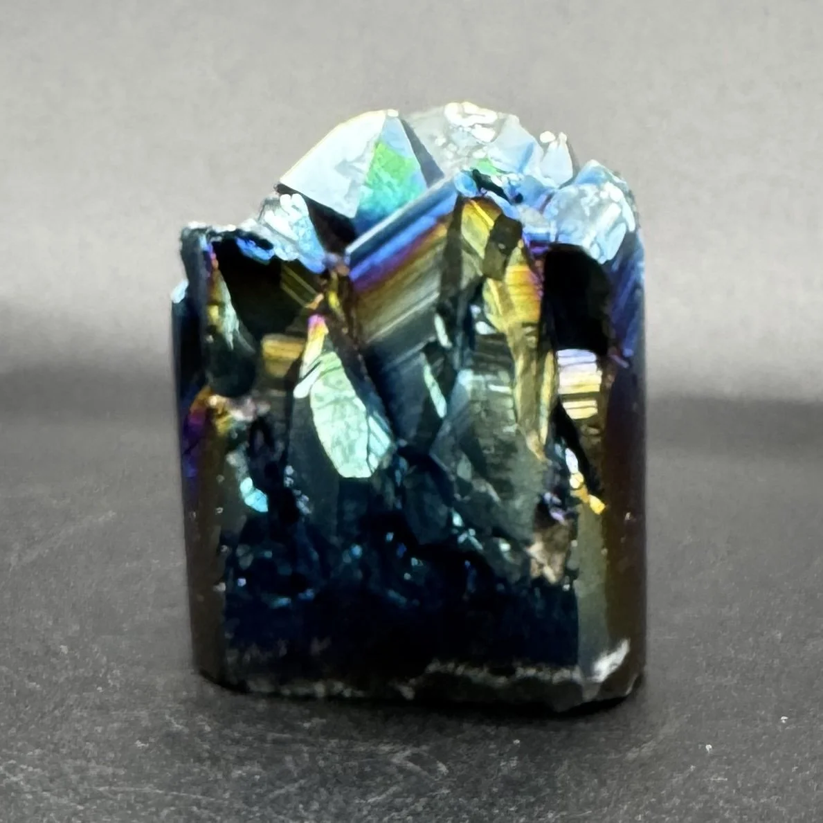 Titanium Aura Amethyst Cluster Tower - C