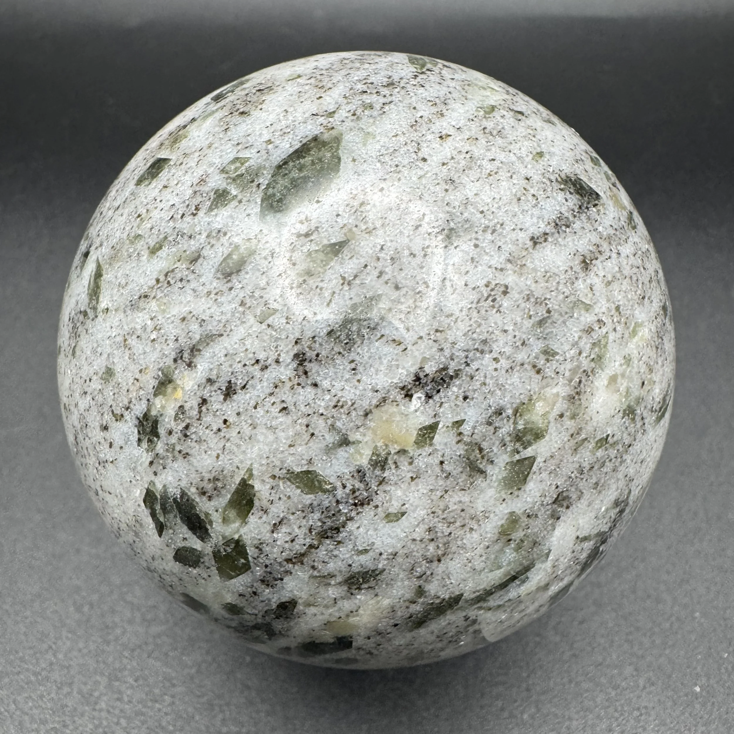 Tourmaline and Epidote in quartz sphere A - 2.jpg