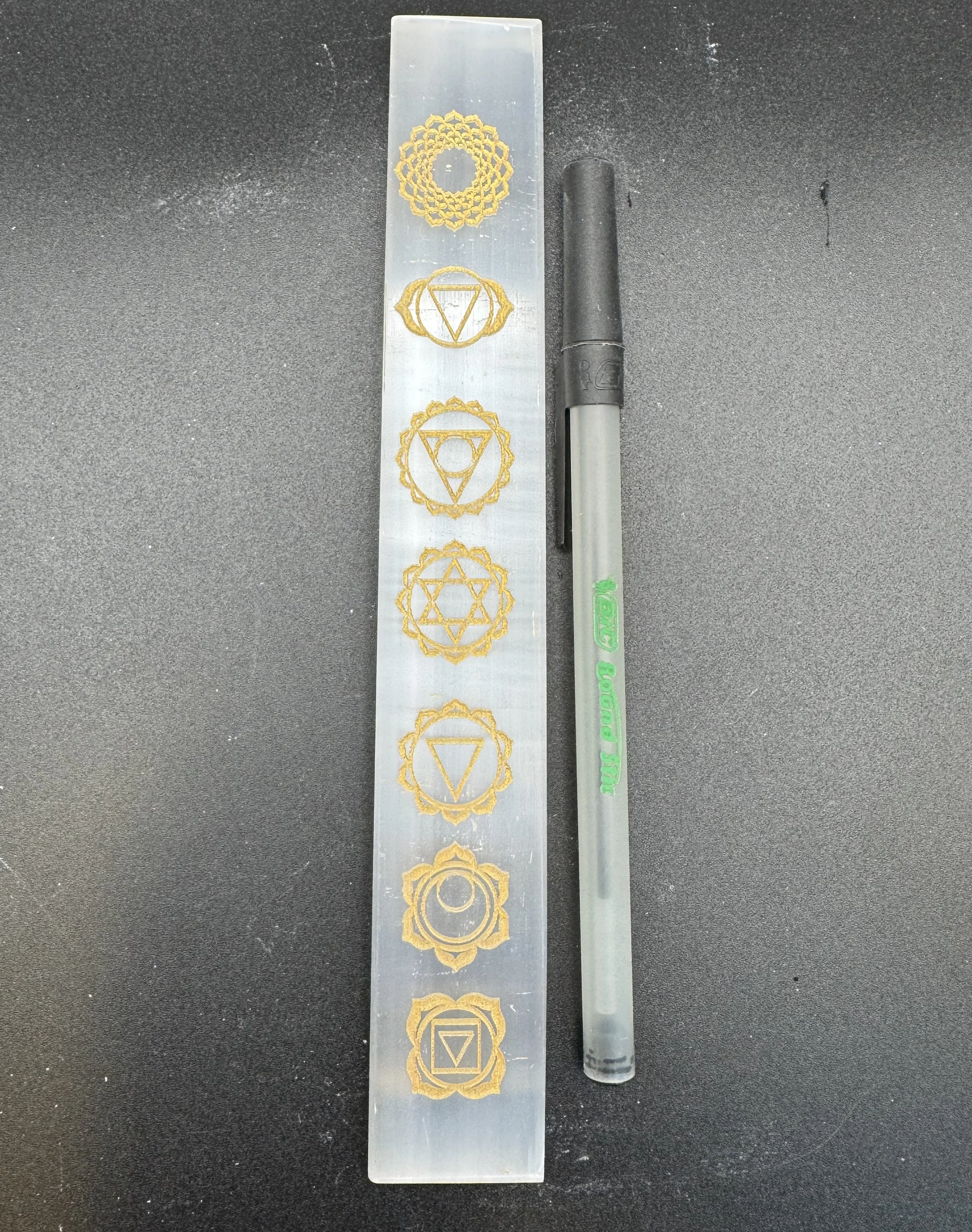 Satin Spar Chakra Long Plate Gold - 1.jpg