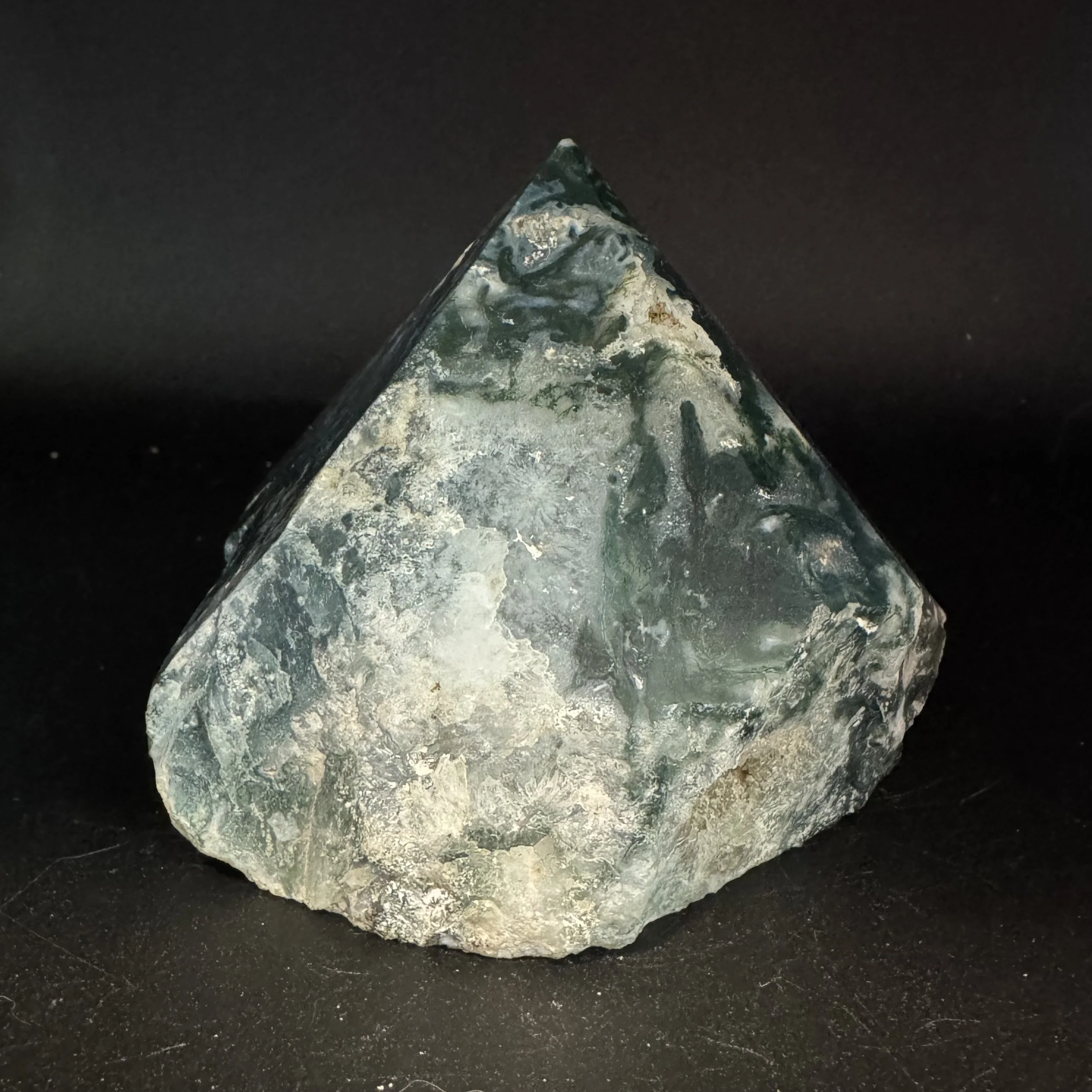 Moss Agate Top Polish Point - C