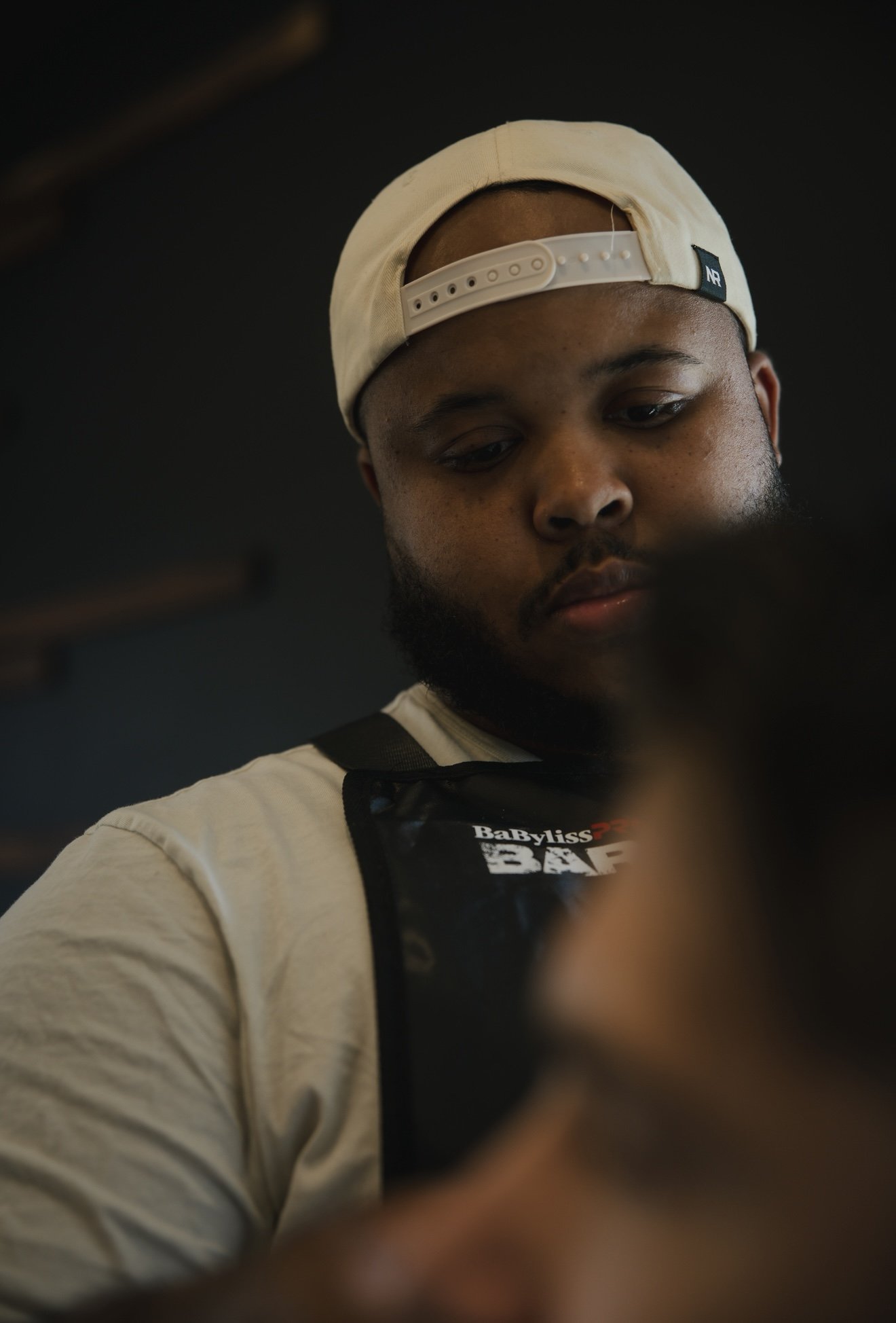 “Fresh fade haircut at FadezByBoda barber suite in North Liberty”