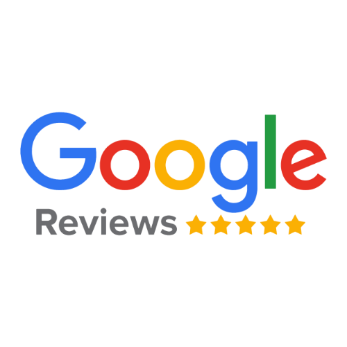 Blue, red, yellow, and green Google review logo representing Dr. Lecercq's reviews she receives online.