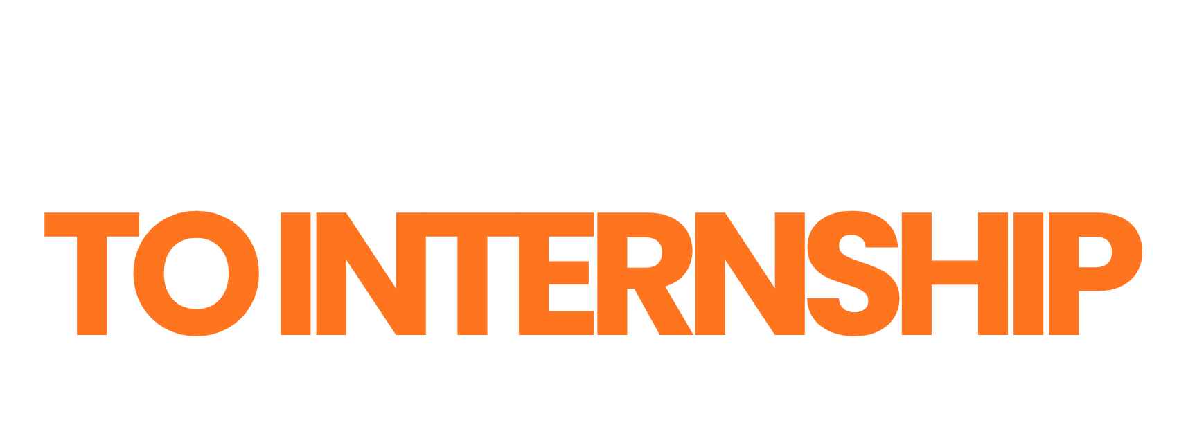 Bold text reading "APPLY NOW TO INTERNSHIP" with "APPLY NOW" in white and "TO INTERNSHIP" in orange on a black background.