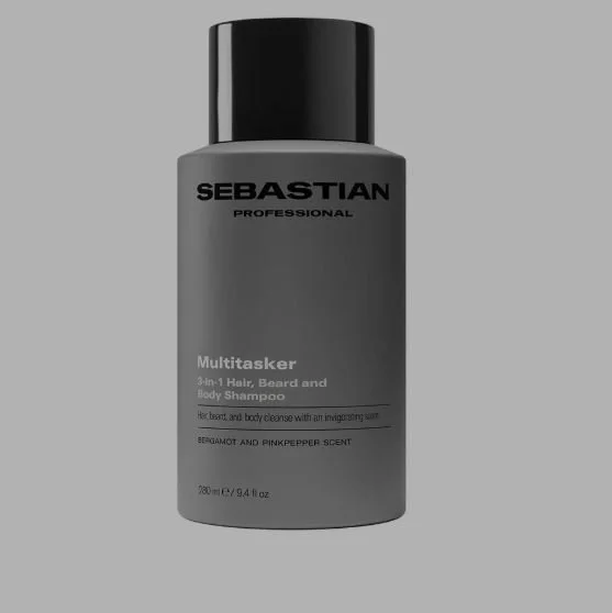 SEBASTIAN PROFESSIONAL Multi Tasker 3-in-1 shampoo for men: hair, beard and body.