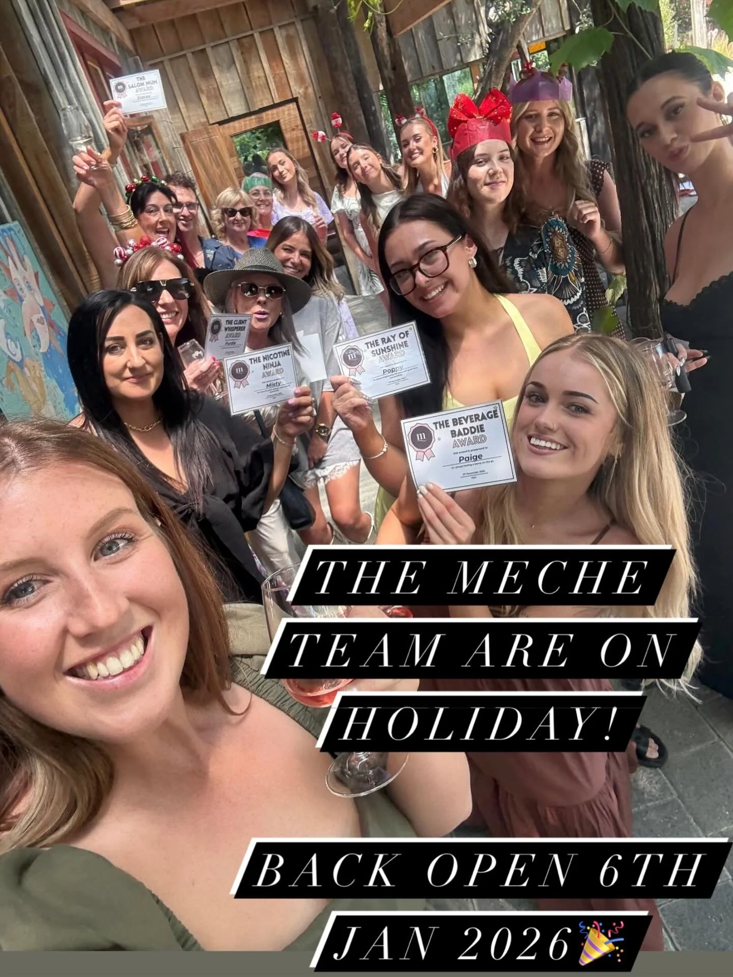 THANK YOU for a fabulous 2025! 🤩  We appreciate all of our truely special clients 💖 

The meche team are now on holiday, enjoying special time with family &amp; friends 💖 

We will be back open on Tuesday 6th January 2026 and look forward to seein