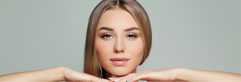 young woman with radiant skin