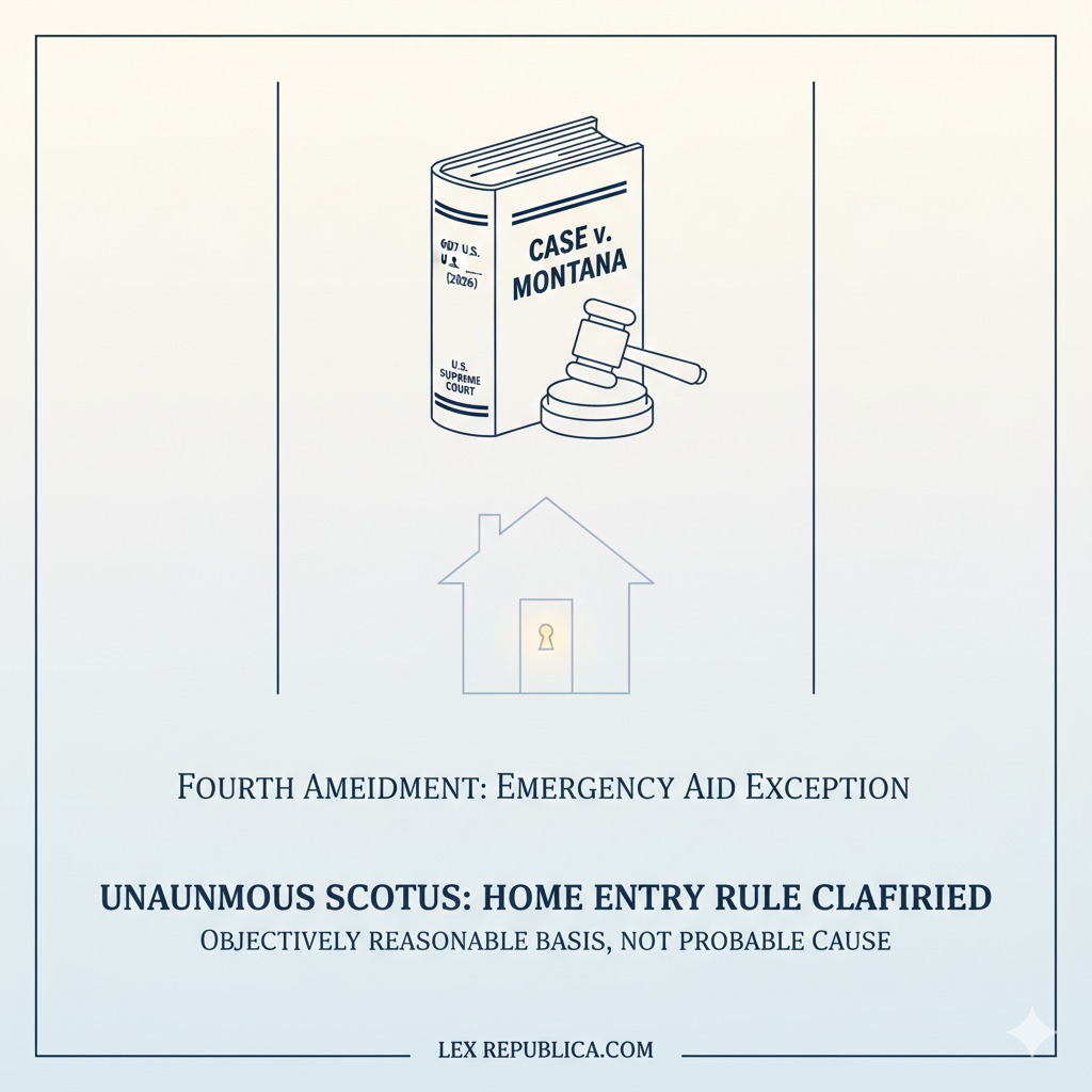 SCOTUS Unanimous: Defining the Limits of the Emergency Aid Exception in Case v. Montana