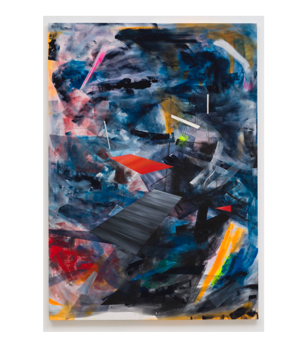 Deep Blues, Oil, acrylic, and Flashe on canvas, 78”x55” 2015