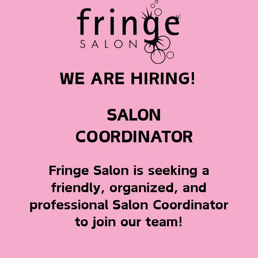 We are hiring a Salon Coordinator! Please send us your resume if you are interested and share with anyone you think might be a good fit! We look forward to hearing from you 💓