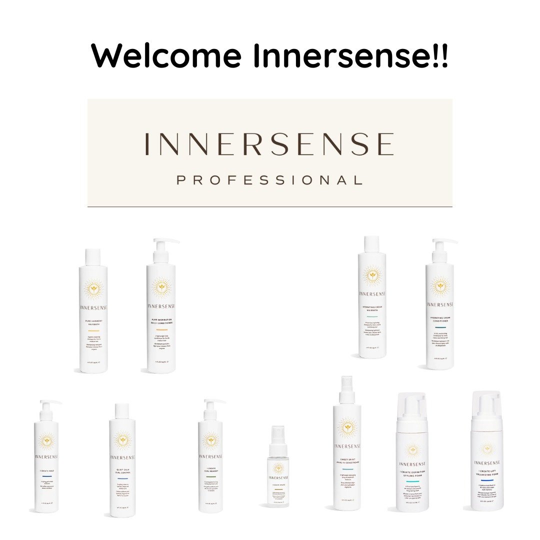 ✨ Meet Your New Curl Crush: Innersense Organic Beauty ✨
 We&rsquo;re so excited to welcome Innersense to the salon &mdash; a clean, high-performing curl line that brings out the best in every wave, coil, and curl pattern. 🌿💛
These products are pack