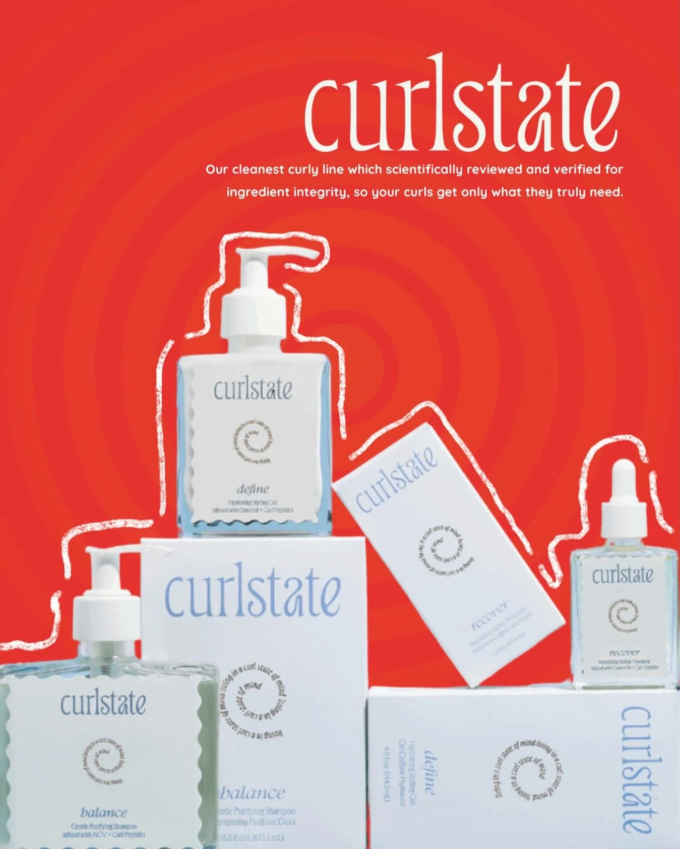 Curlstate is our purest curl line which is scientifically reviewed and ingredient-verified so your curls get only what they truly need. No fillers. No compromises. Just healthy, defined, balanced curls you can trust.

✨ Because great curls begin with
