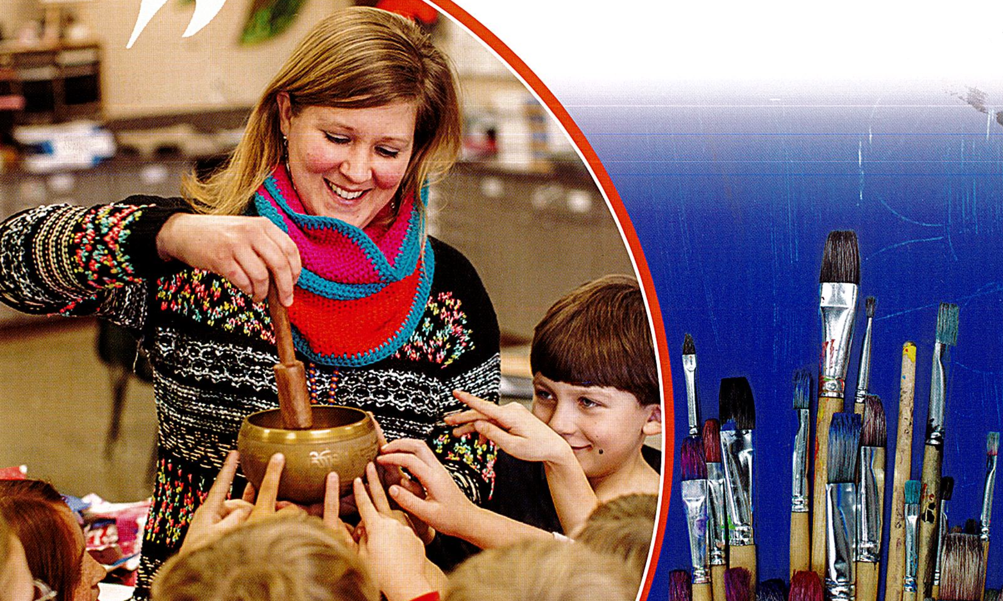 Profile of the Simpson Foundation Fine Arts After School Program, highlighting interdisciplinary arts education and visiting artists.