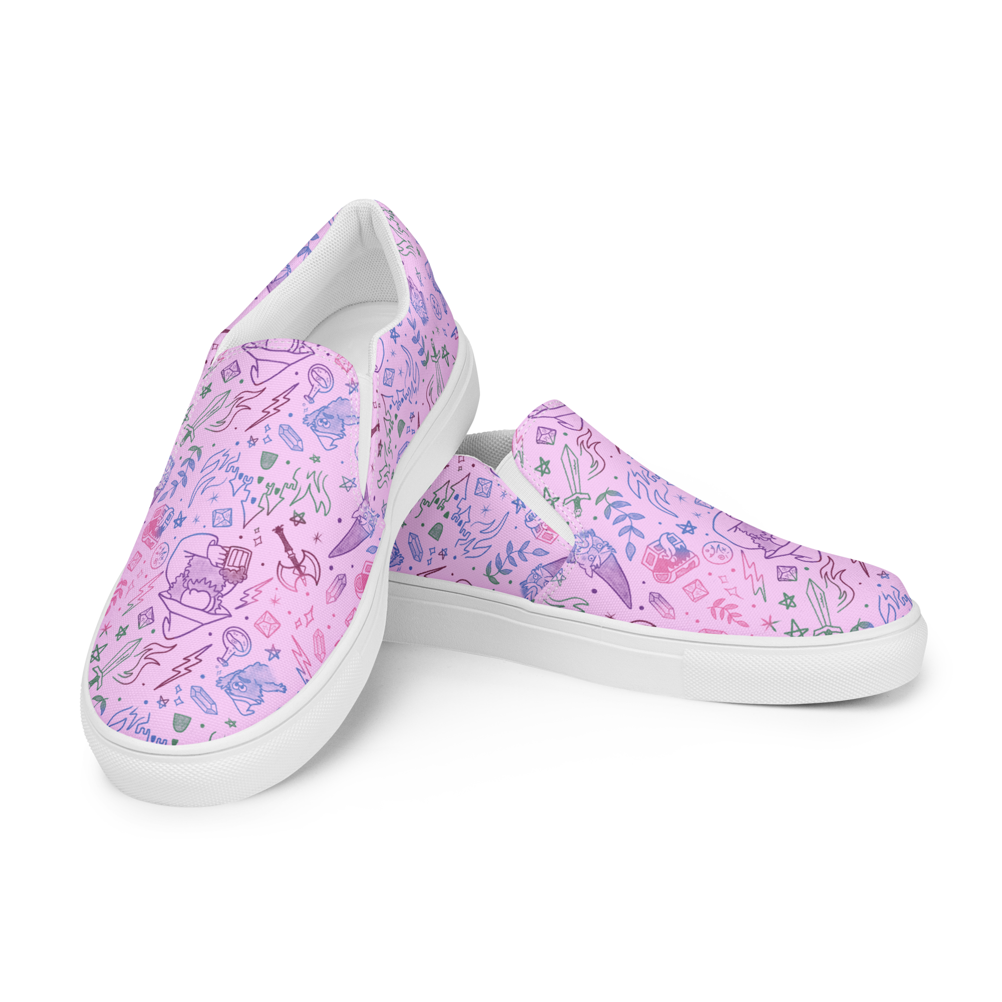 Wizard City Pattern Canvas Shoes