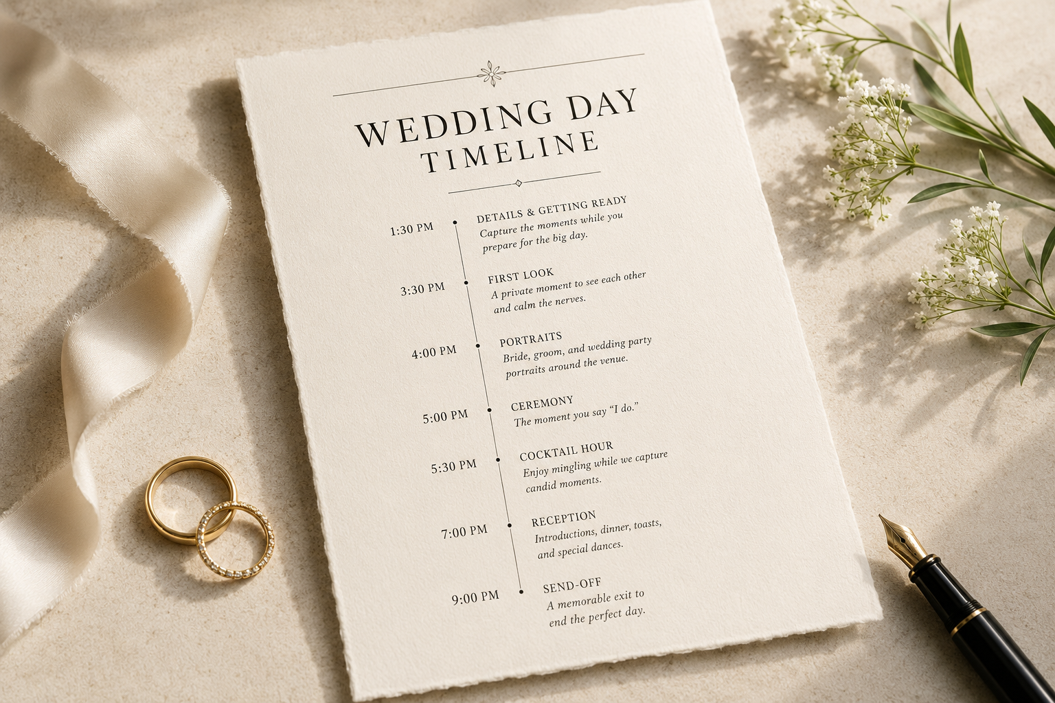 Planning a Wedding Day Timeline That Lets You Be Present
