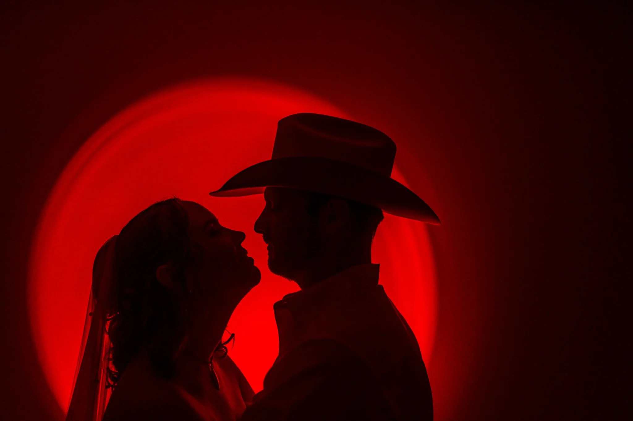 Creative wedding portrait