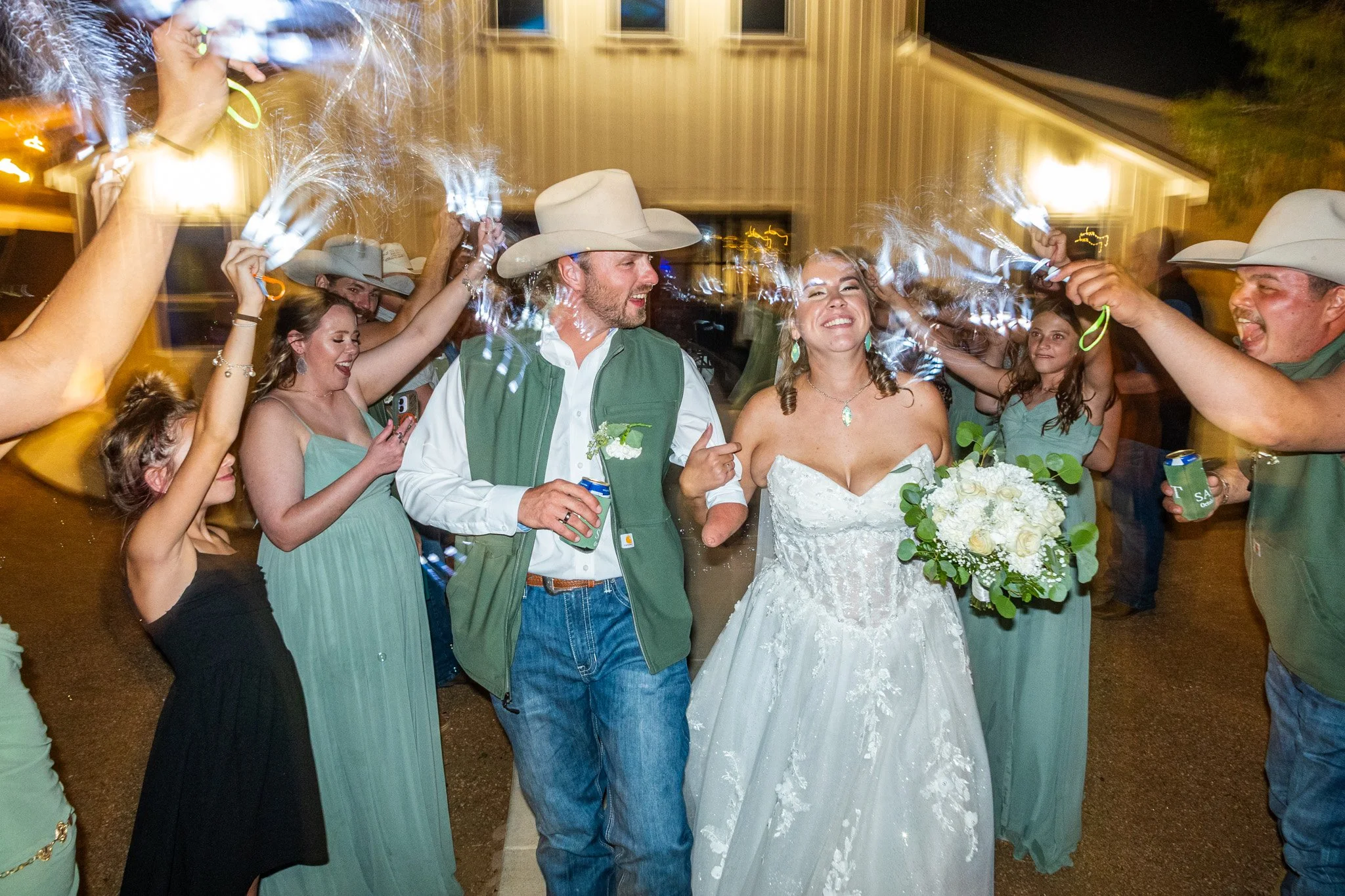 Grandview Events Wedding – Newlywed Sparkler Exit in La Vernia – Leica D-Lux 8