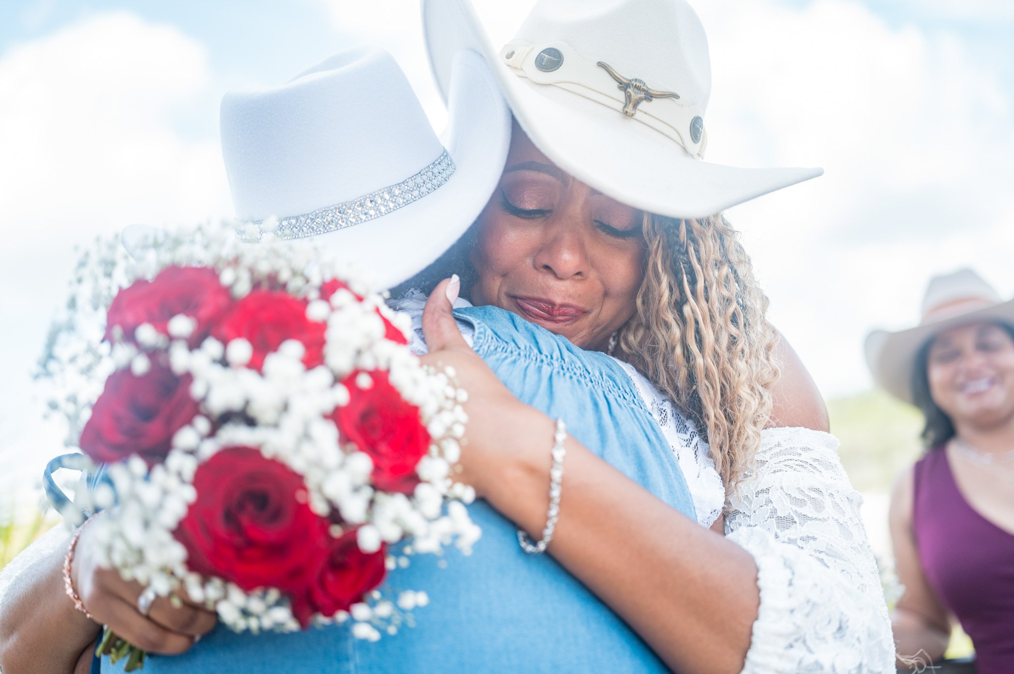 grandma hugs chapel Dulcinea Driftwood elopement