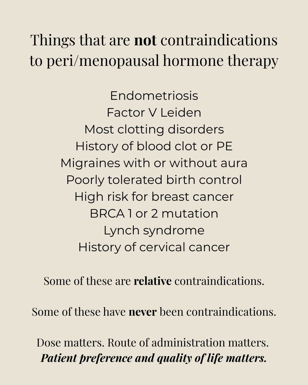 If you are a patient: you have to advocate for yourself. It's exhausting, I know, but you just do.

If you are a clinician: at the very least, stop giving your patient inaccurate information.

The 2022 hormone therapy guidelines are open access meani