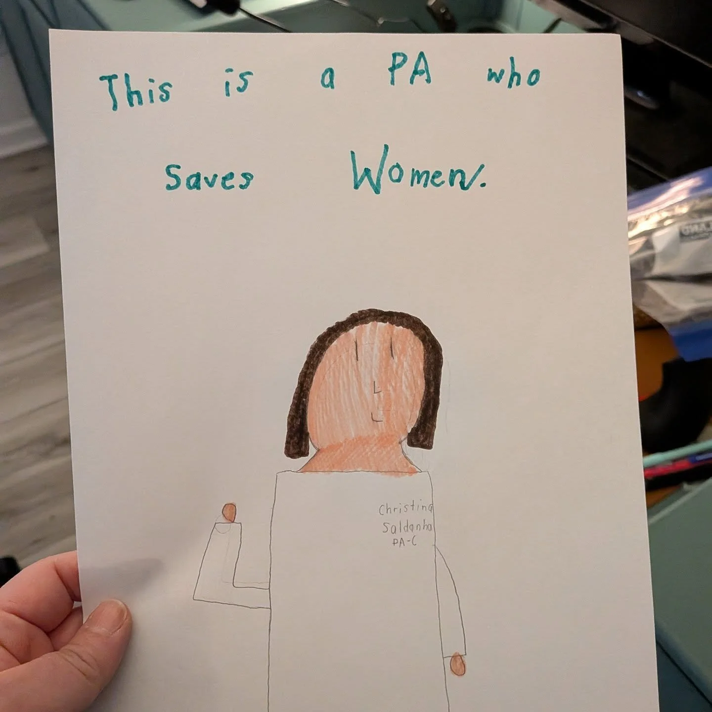 (unexpectedly found in my office).

A beautiful reminder to keep going. Because someone really important is watching and likely inspired. 

melting she thinks I'm saving women 😭

Also - reminder to all those private practice owners that so much of w