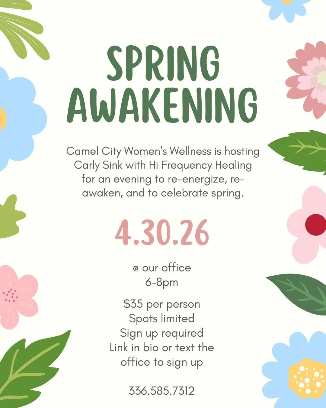 Join us for this event with the wonderful Carly Sink!

Edit: only 6 spots are left, and we do anticipate this event will go to wait-list!