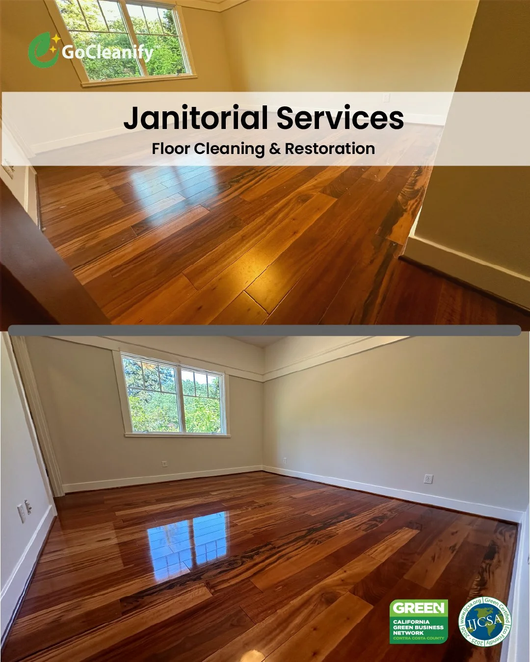 GoCleanify provides reliable janitorial services in the Bay Area, keeping commercial spaces clean, polished, and ready for daily use.