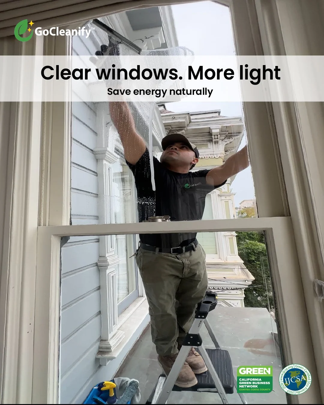 Eco-friendly window cleaning services that improve natural light, enhance visibility, and help reduce energy use in commercial buildings across the Bay Area.