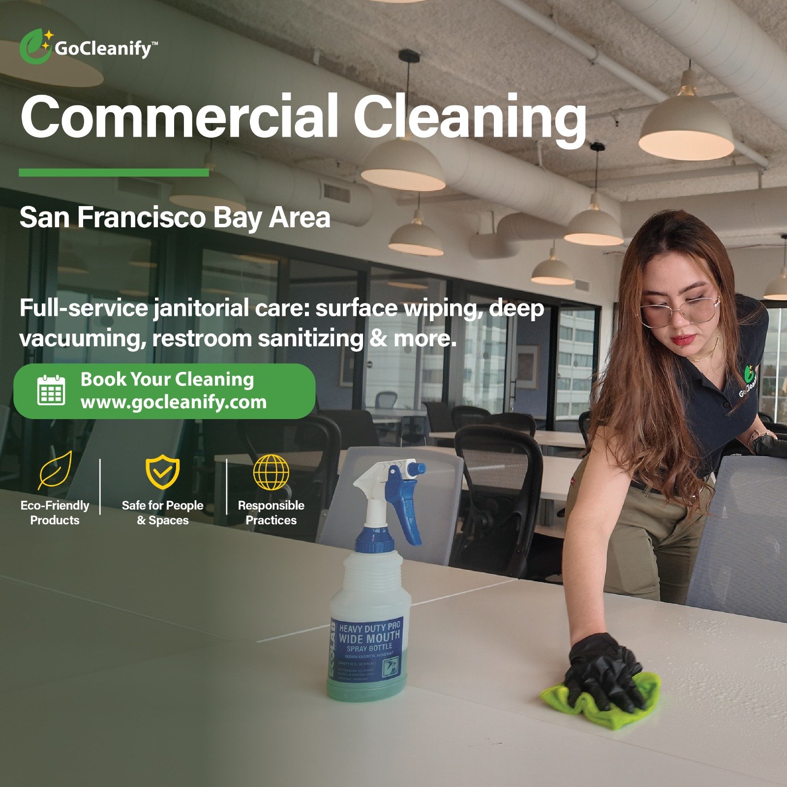 🌿Eco-Friendly Commercial Cleaning in the Bay Area: Safe, Sustainable, and Professional 🌿