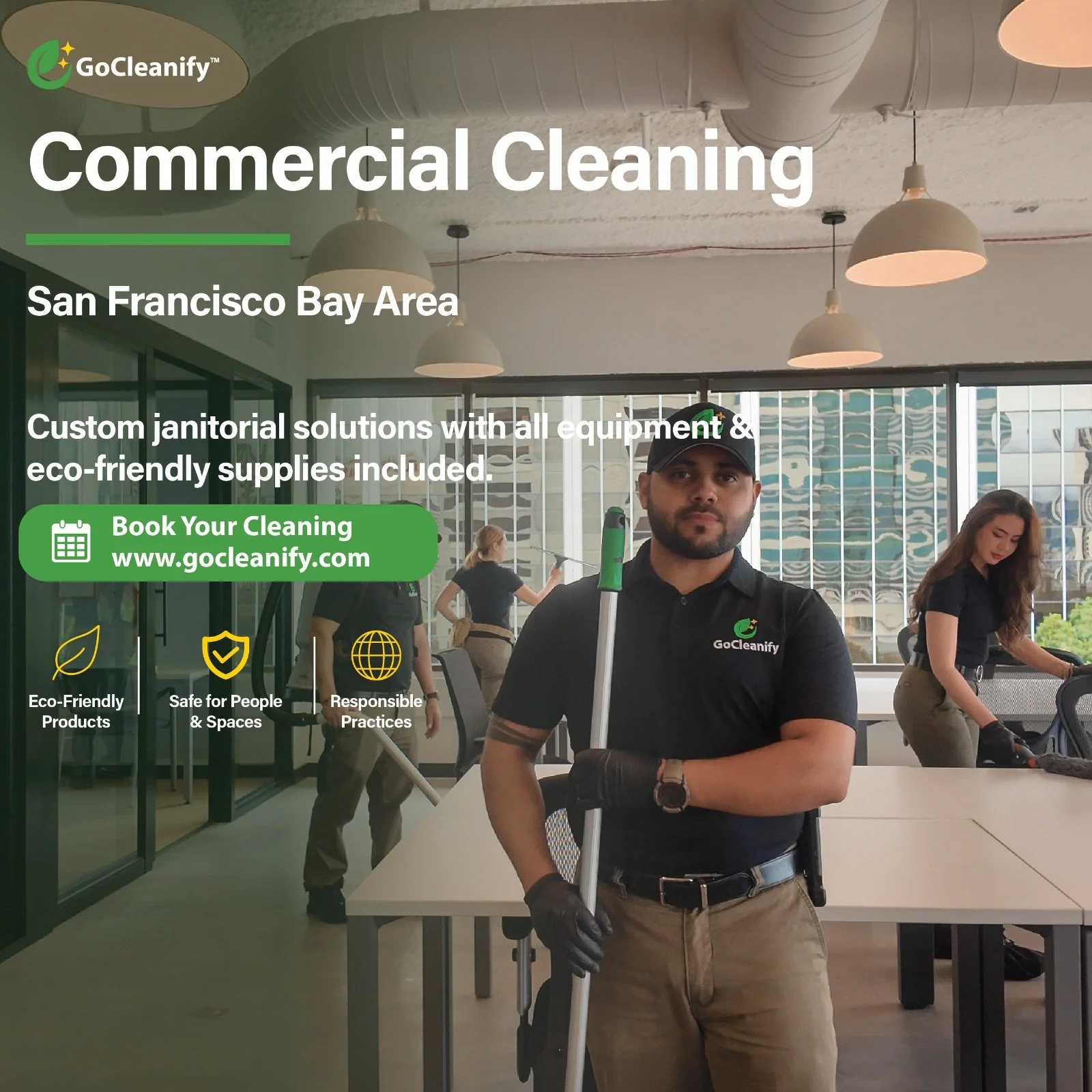 🌟 Custom Eco-Friendly Janitorial Solutions for Bay Area Businesses 🌟