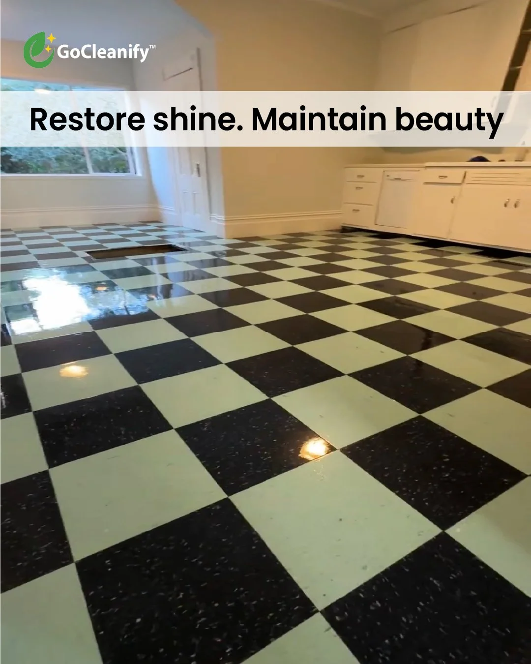 Commercial floor polishing services in the Bay Area by GoCleanify, restoring shine and maintaining clean, professional floors