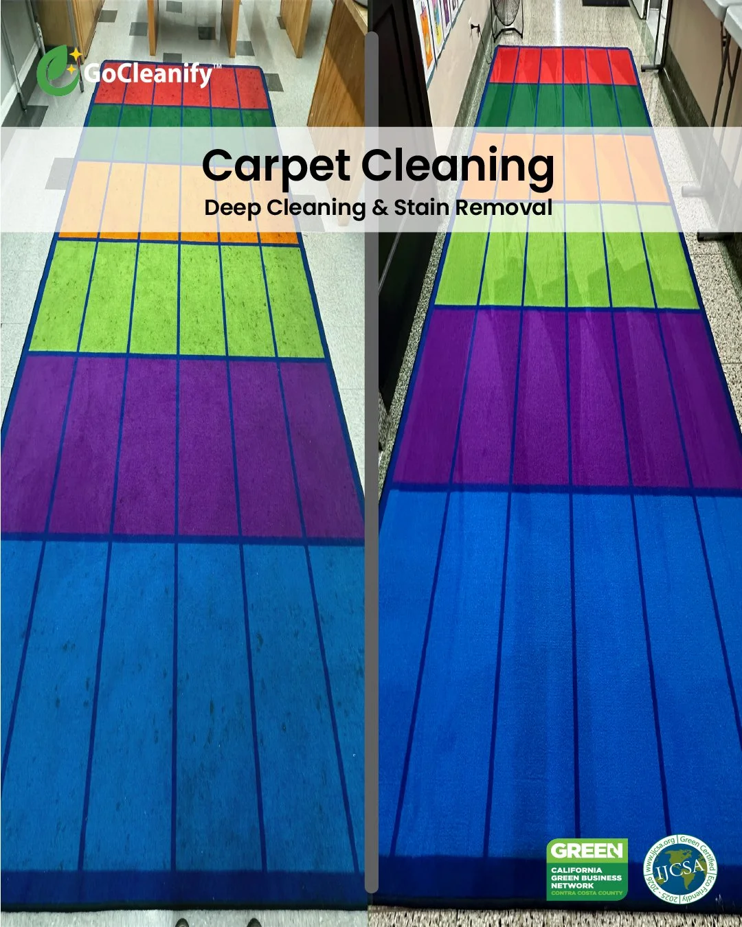 deep carpet cleaning colorful office flooring Bay Area