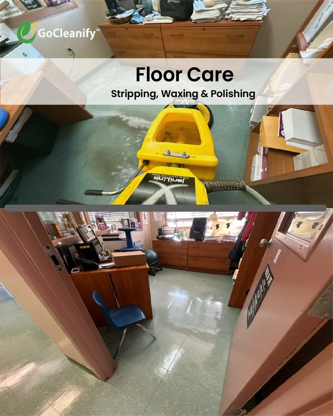 Complete floor care services including cleaning, scrubbing, and maintenance to keep commercial floors clean, safe, and presentable.