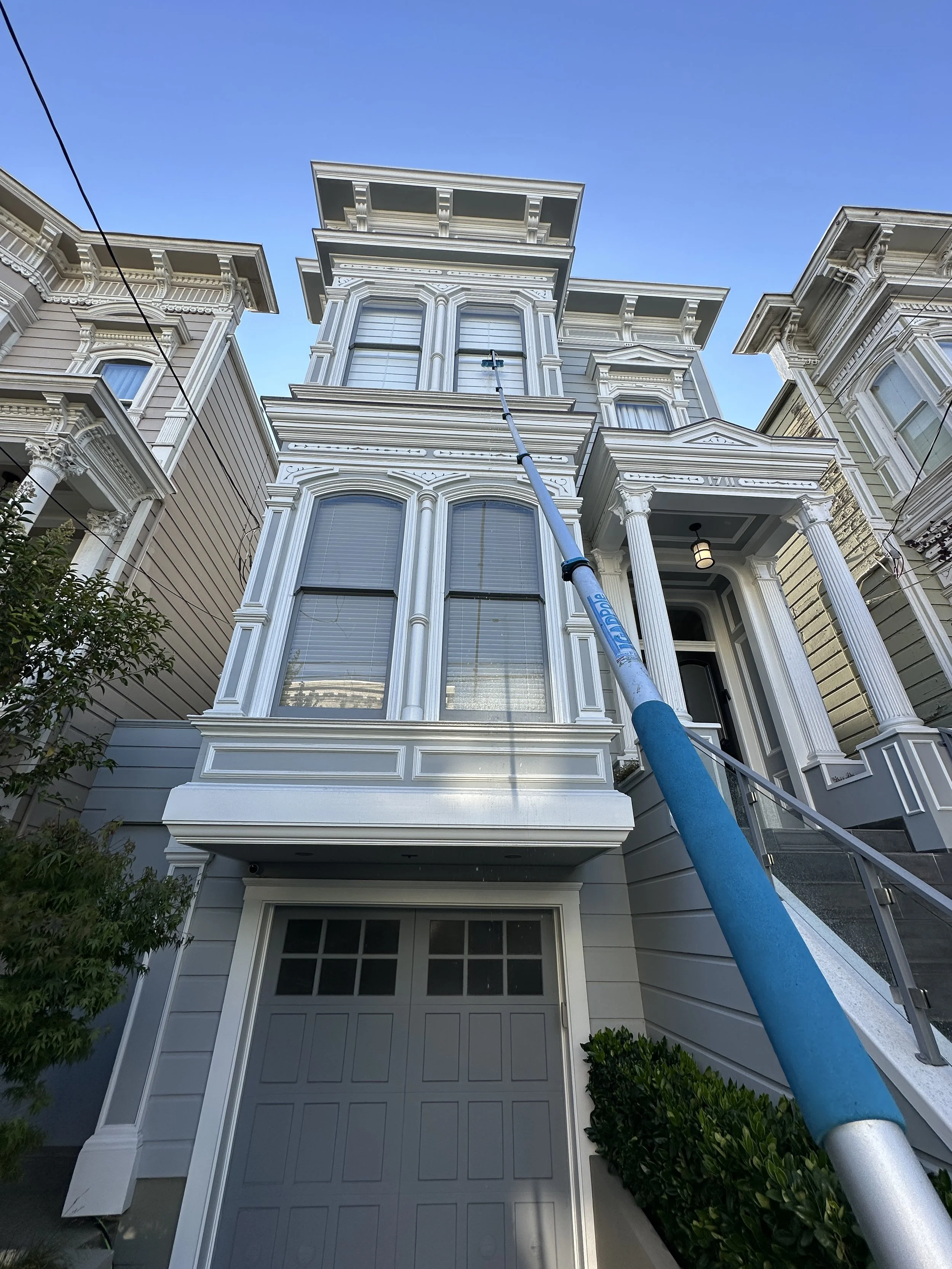 Professional residential window cleaning by GoCleanify, providing streak-free interior and exterior glass cleaning for homes in the San Francisco Bay Area.