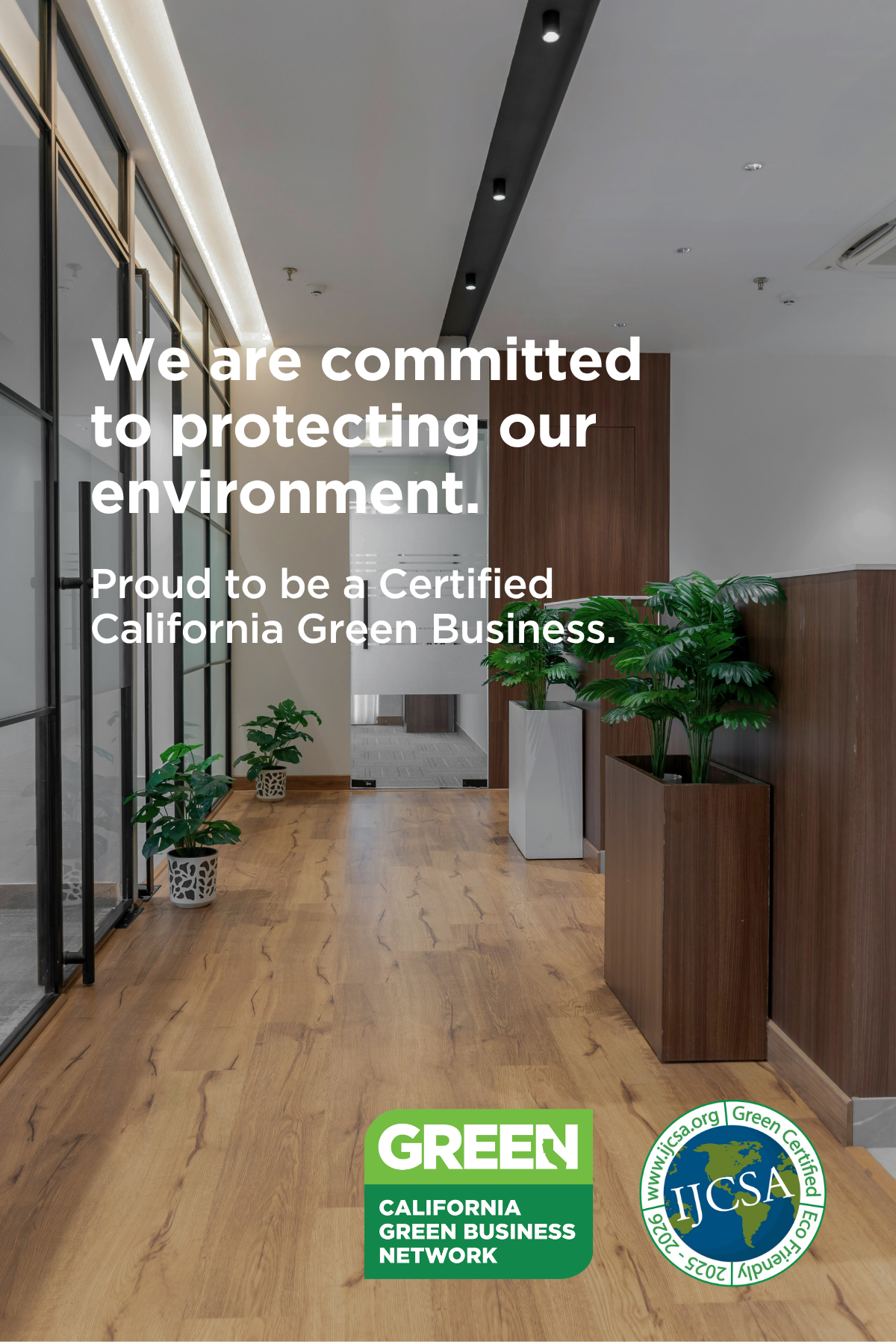 Eco-friendly office cleaning by GoCleanify, certified California Green Business and IJCSA-trained company delivering sustainable janitorial services in the San Francisco Bay Area.