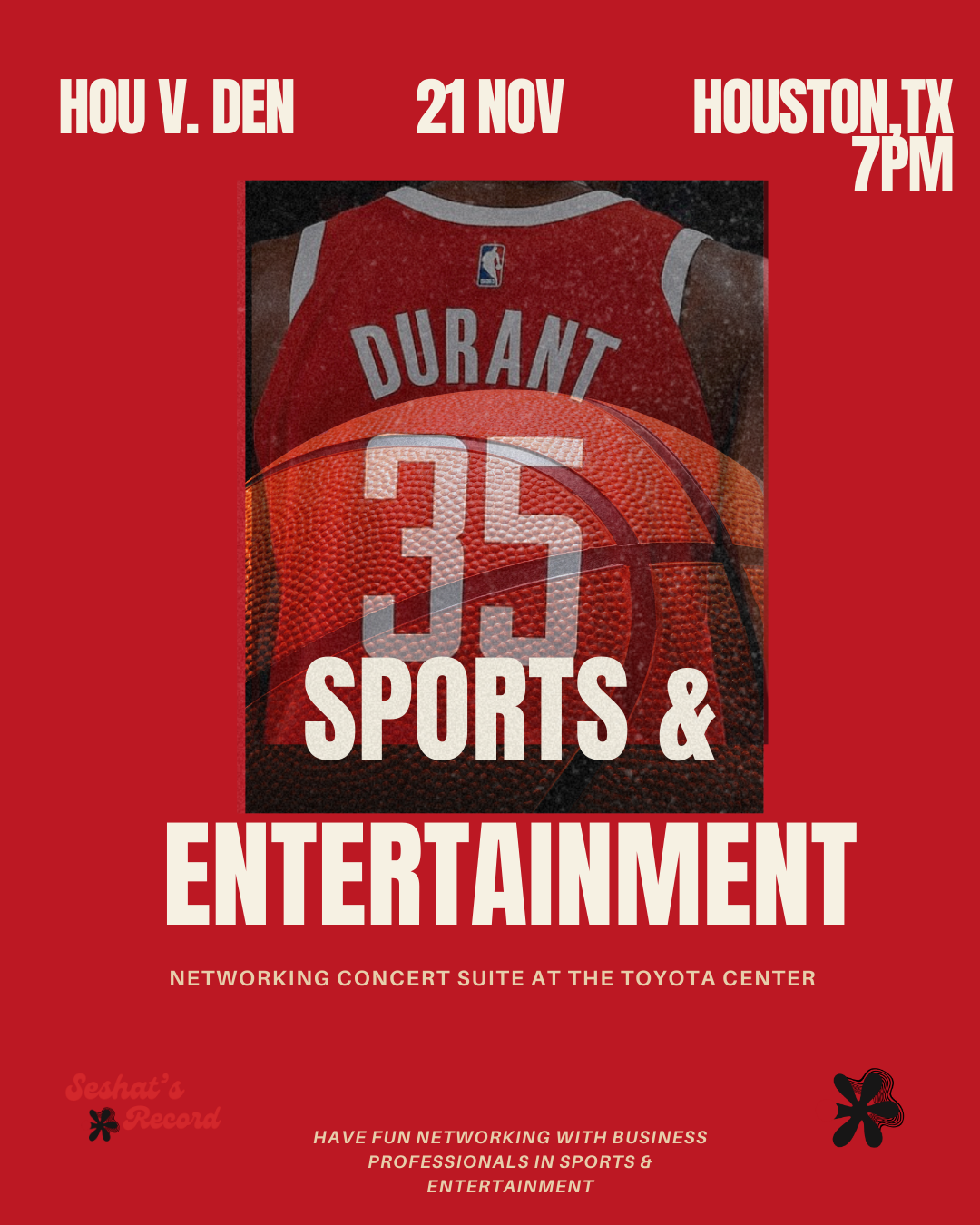 Houston, TX Sports & Entertainment Networking Suite at Toyota Center Houston Rockets v Denver Nuggets