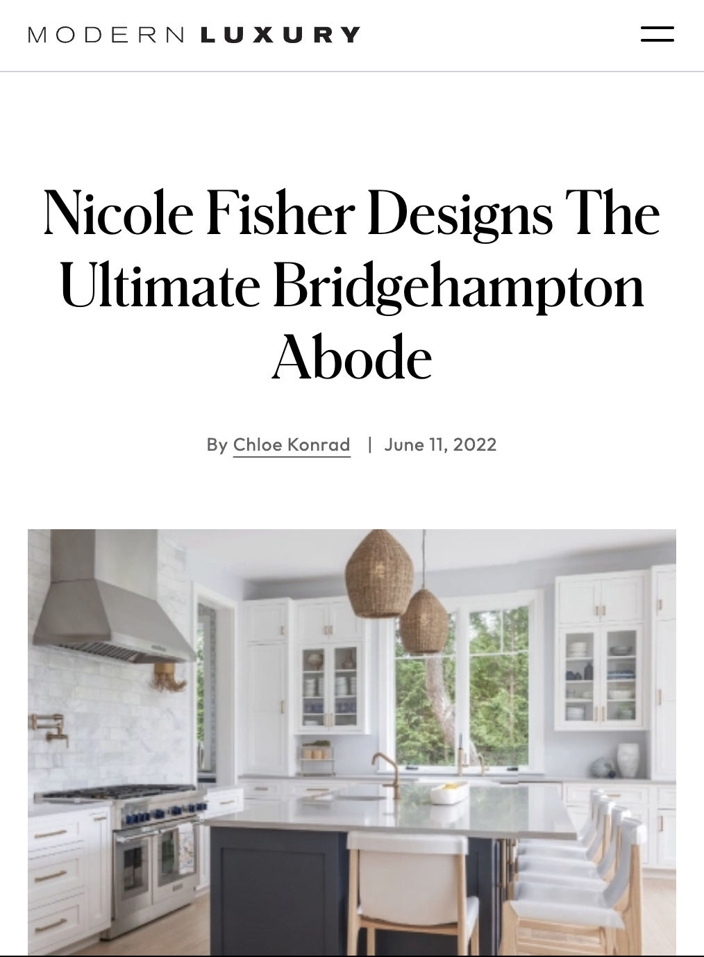 MODERN LUXURY HAMPTONS | 6.22