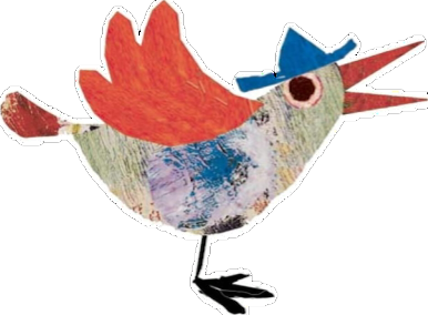 紙や絵の具を使った手作りの鳥の折り紙アート