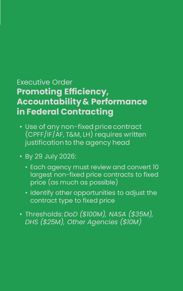 The Fixed-Price Shift: What the April 30 Executive Order Means for GovCon 
