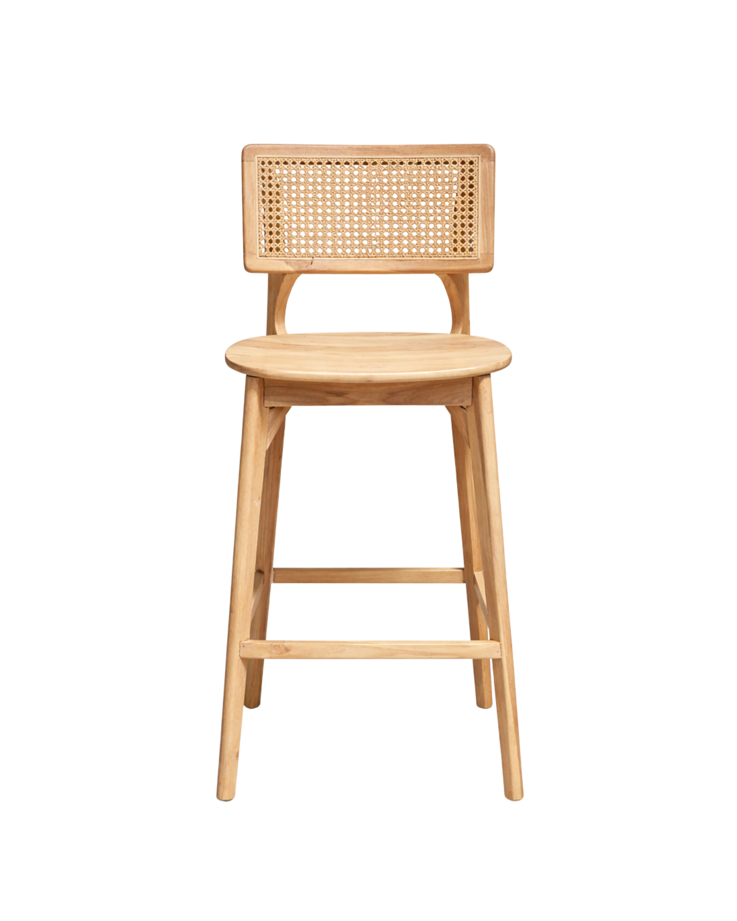Rattan Half-back Stool