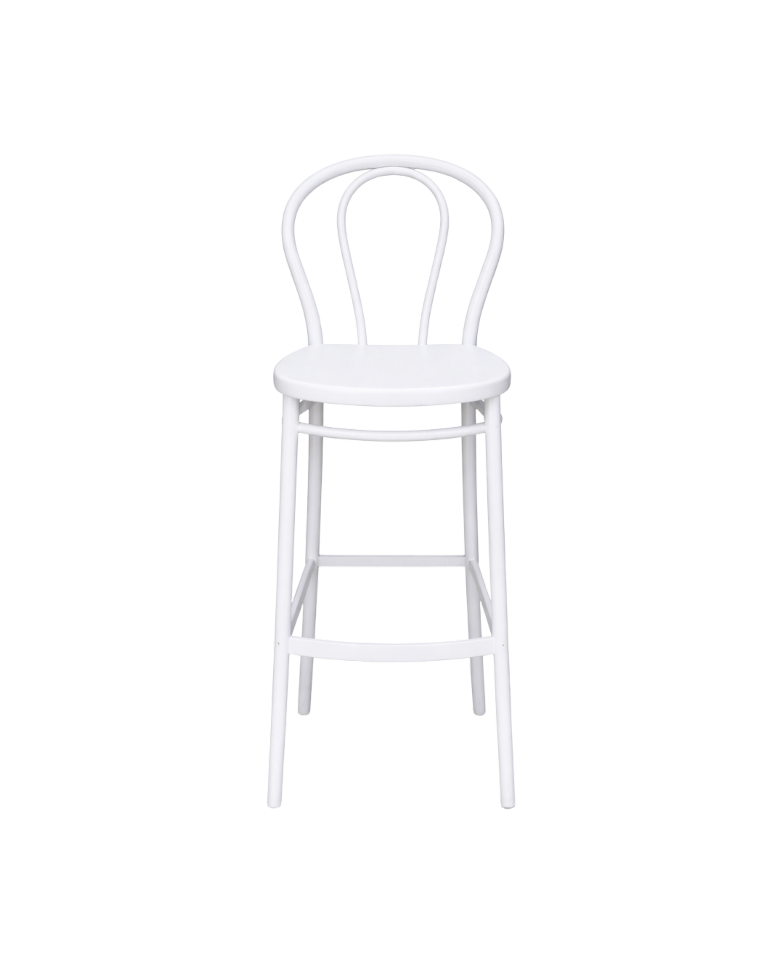 White Bentwood Stool