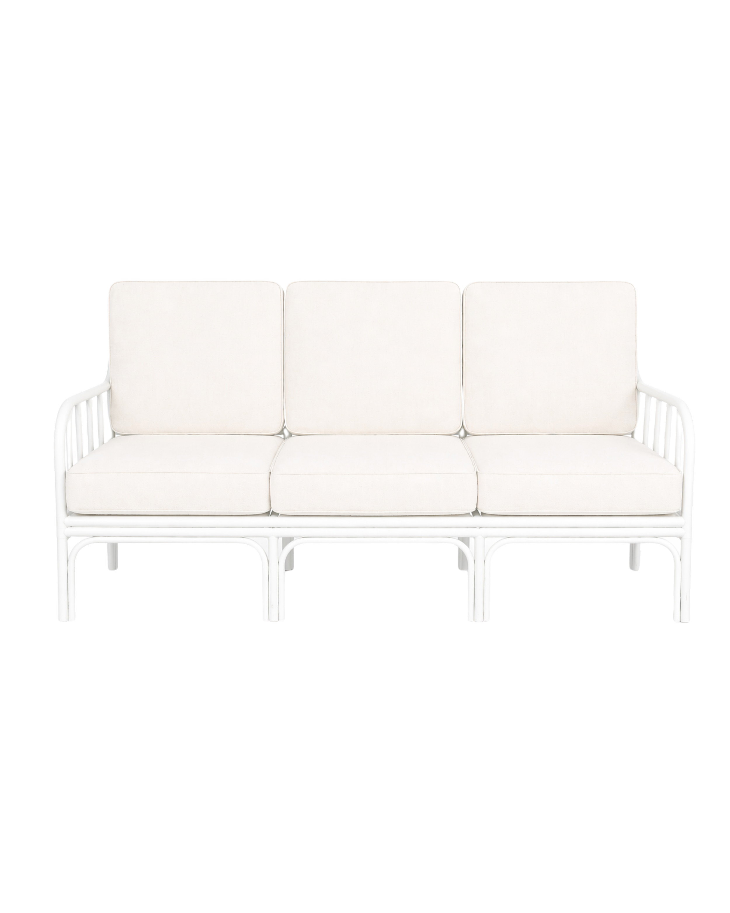 White Rattan Lounge (3 seater)