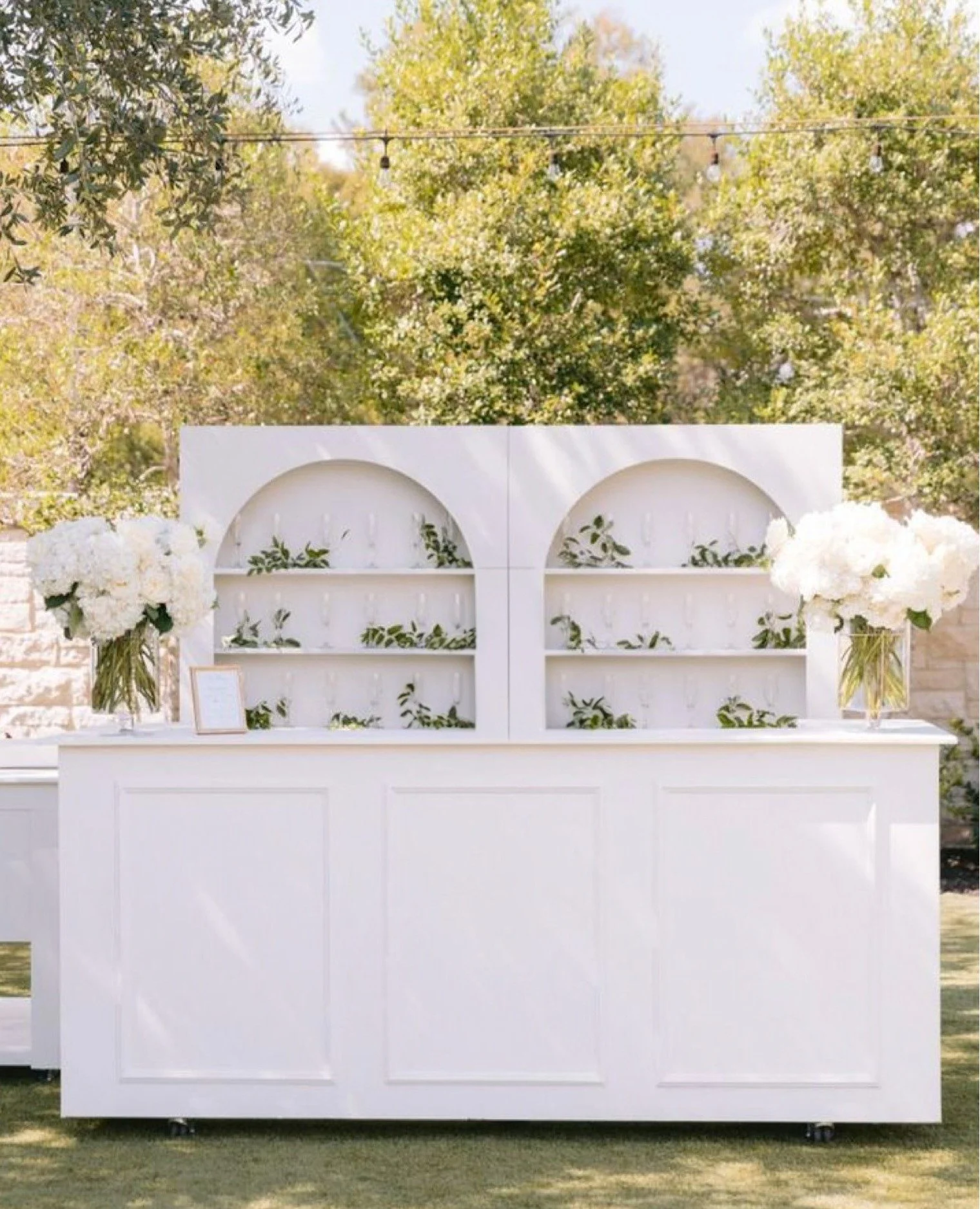 Arch Backdrop with Shelving