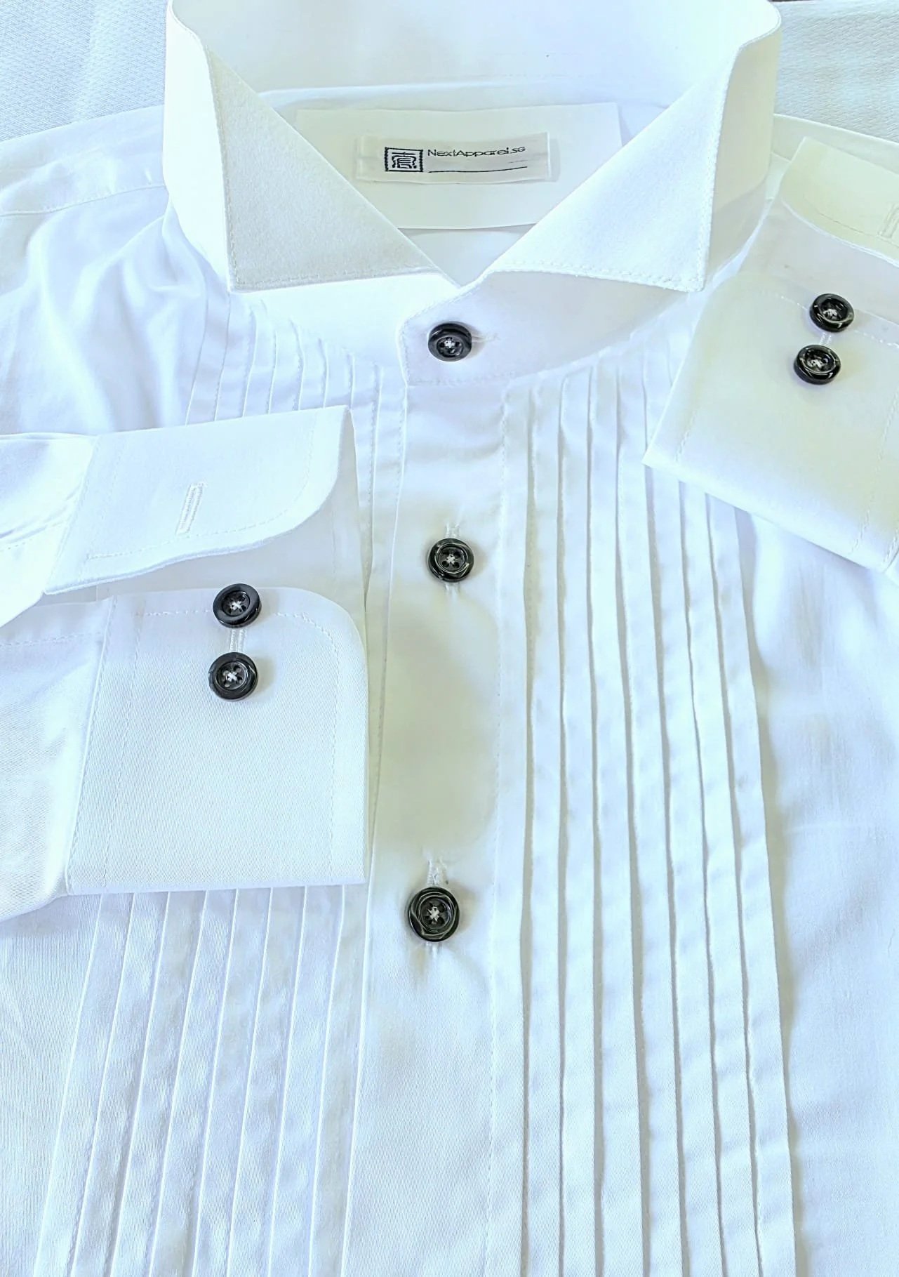 FORMAL WHITE TUXEDO DRESS SHIRT