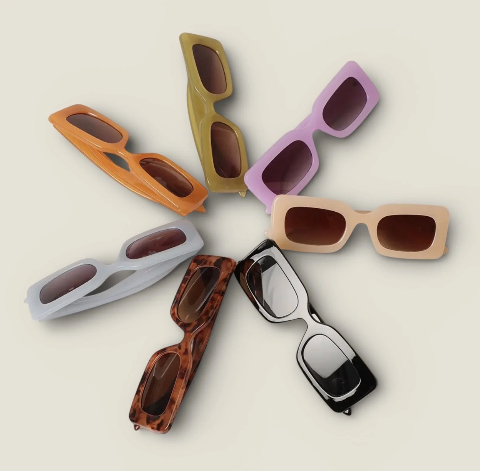 Bold Rectangular Shape Sunglasses