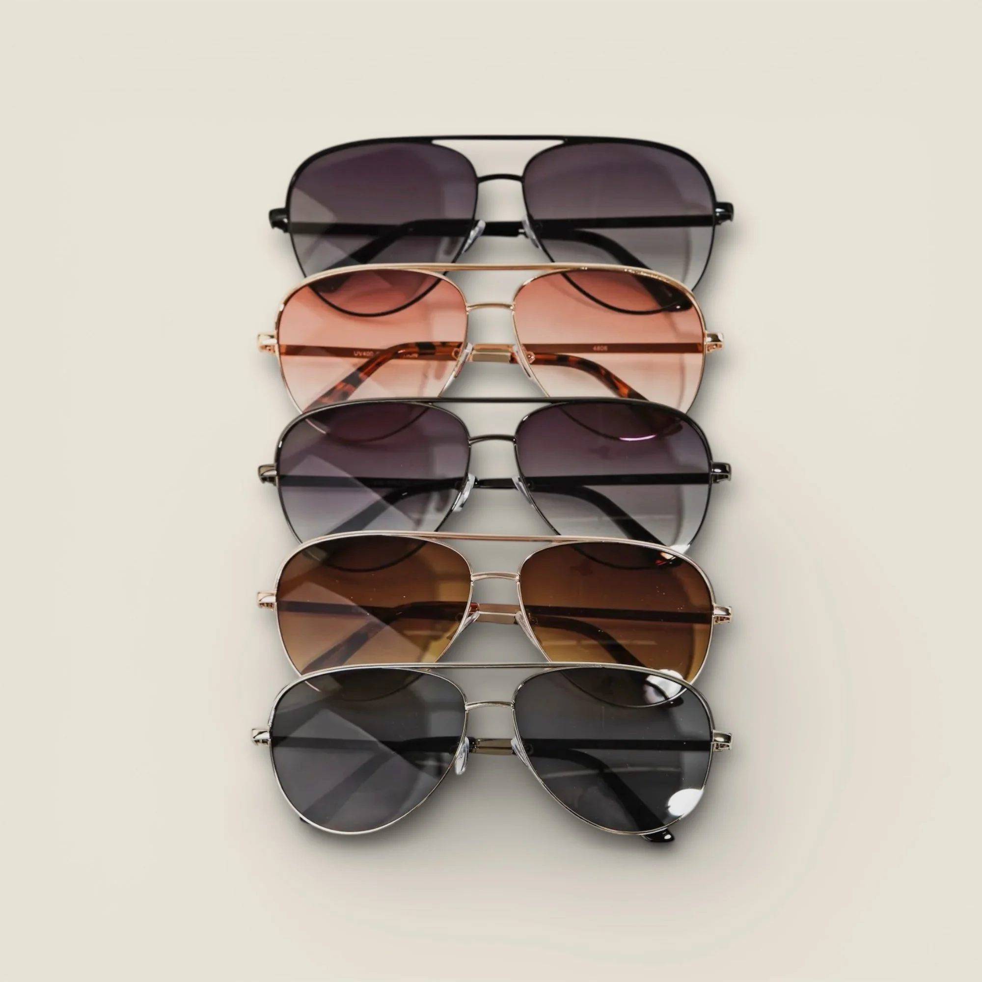 Metal Frame Double Bridge Sunglasses