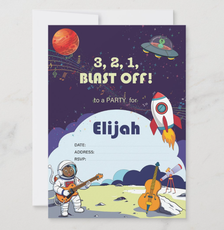 20pk Galaxy Groove Invitations